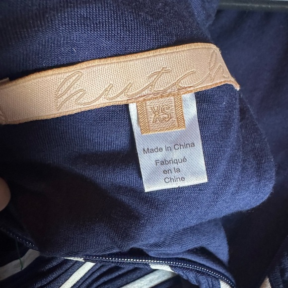 Anthropologie wrap Kinsley Hutch Striped Navy Dress - Picture 5 of 6